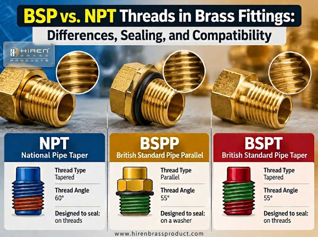 BSP vs. NPT Threads in Brass Fittings banner