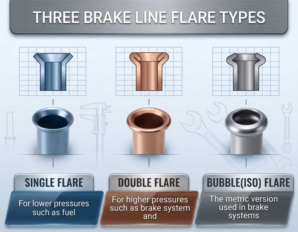 Brake Line Fittings flare types