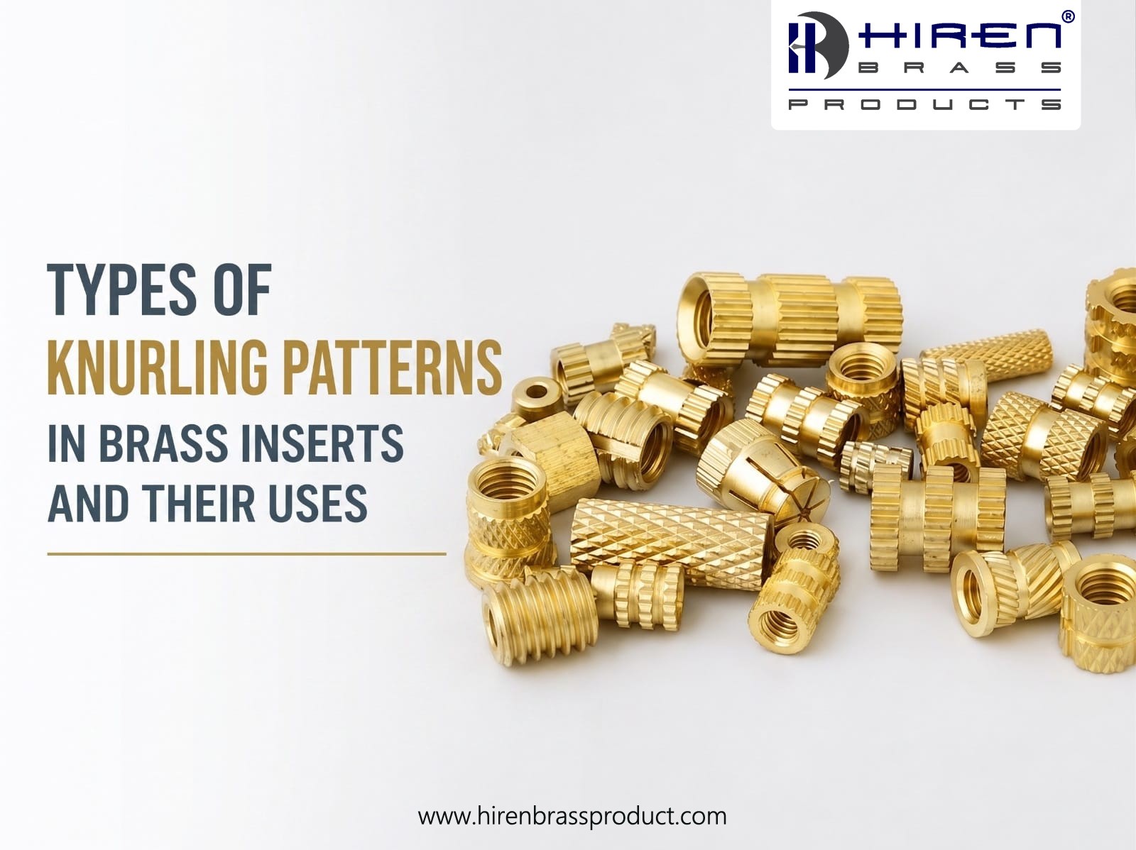 types of knurling in brass insert banner