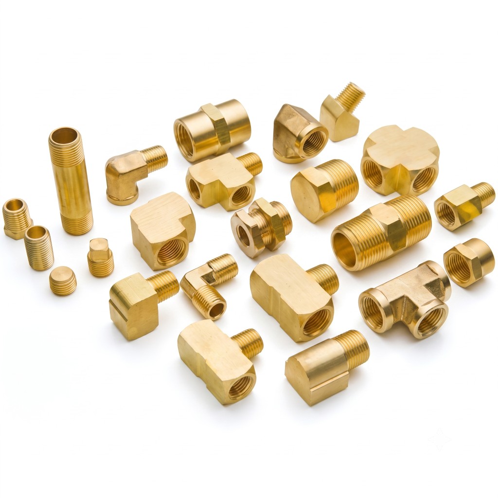 diffrent brass pipe fittings