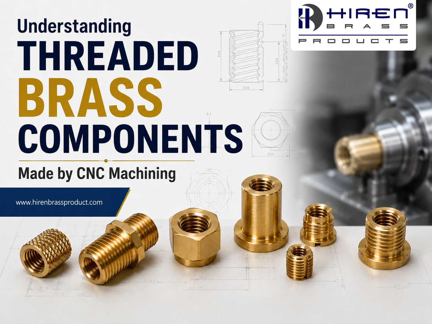 CNC brass threaded components banner