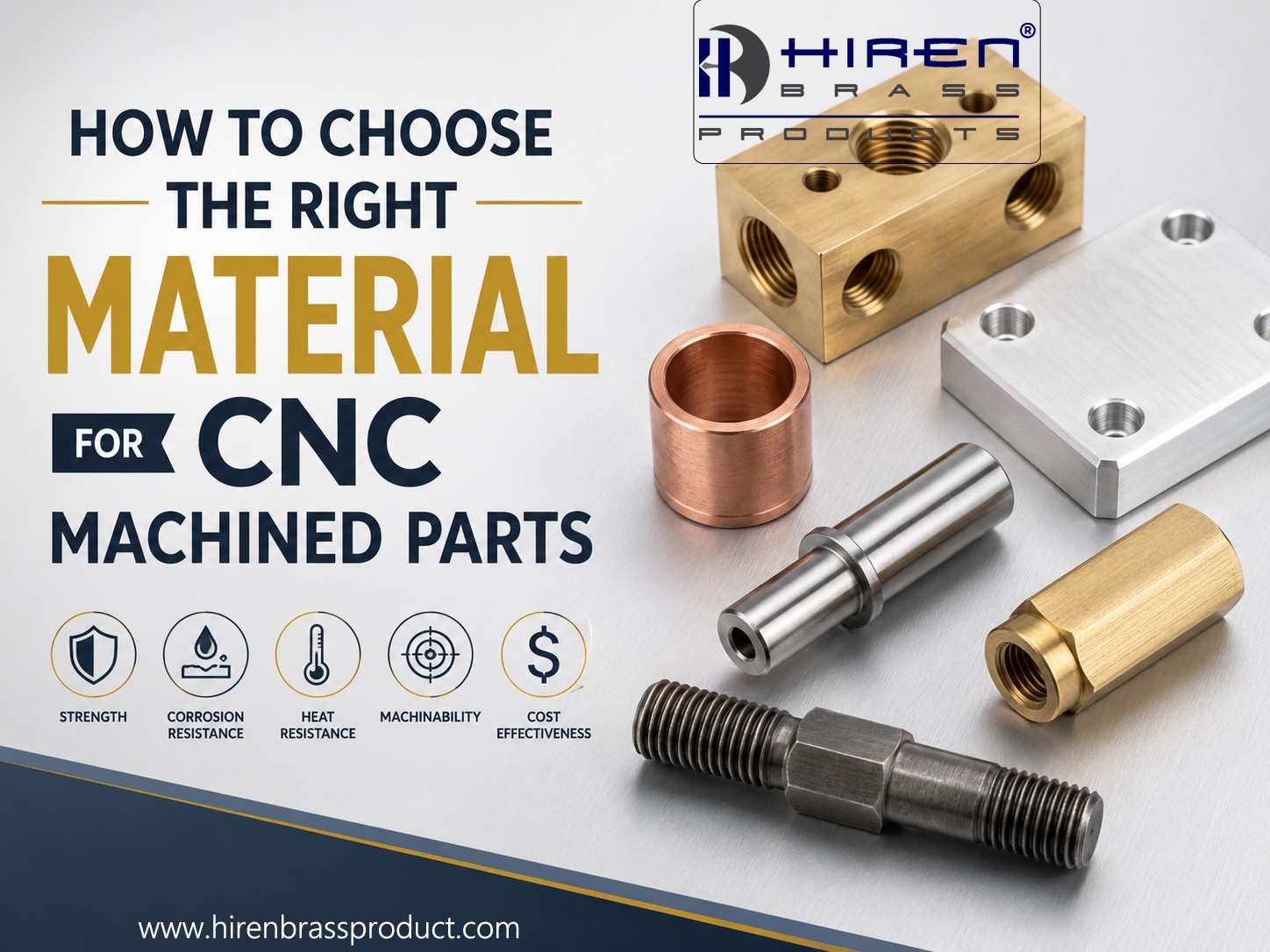 CNC machined part material banner