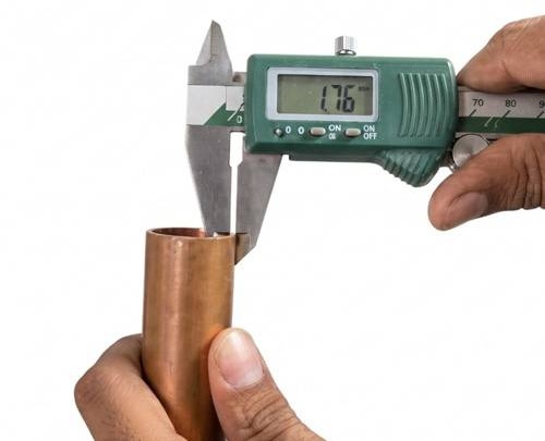 copper tube thickness measurement