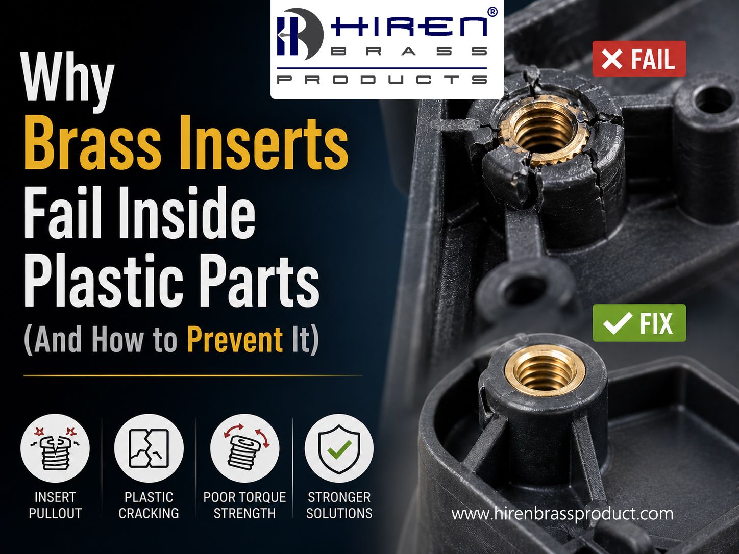 Why Brass Inserts Fail Inside Plastic Parts banner
