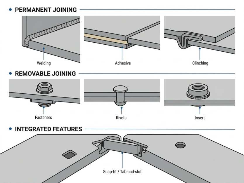 sheet metal fabrication joing methods