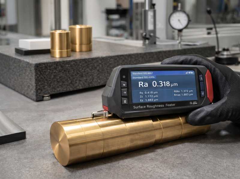 brass surface roghness testing
