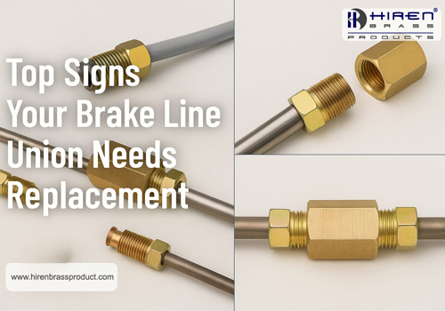 brake line union replacement sign banner