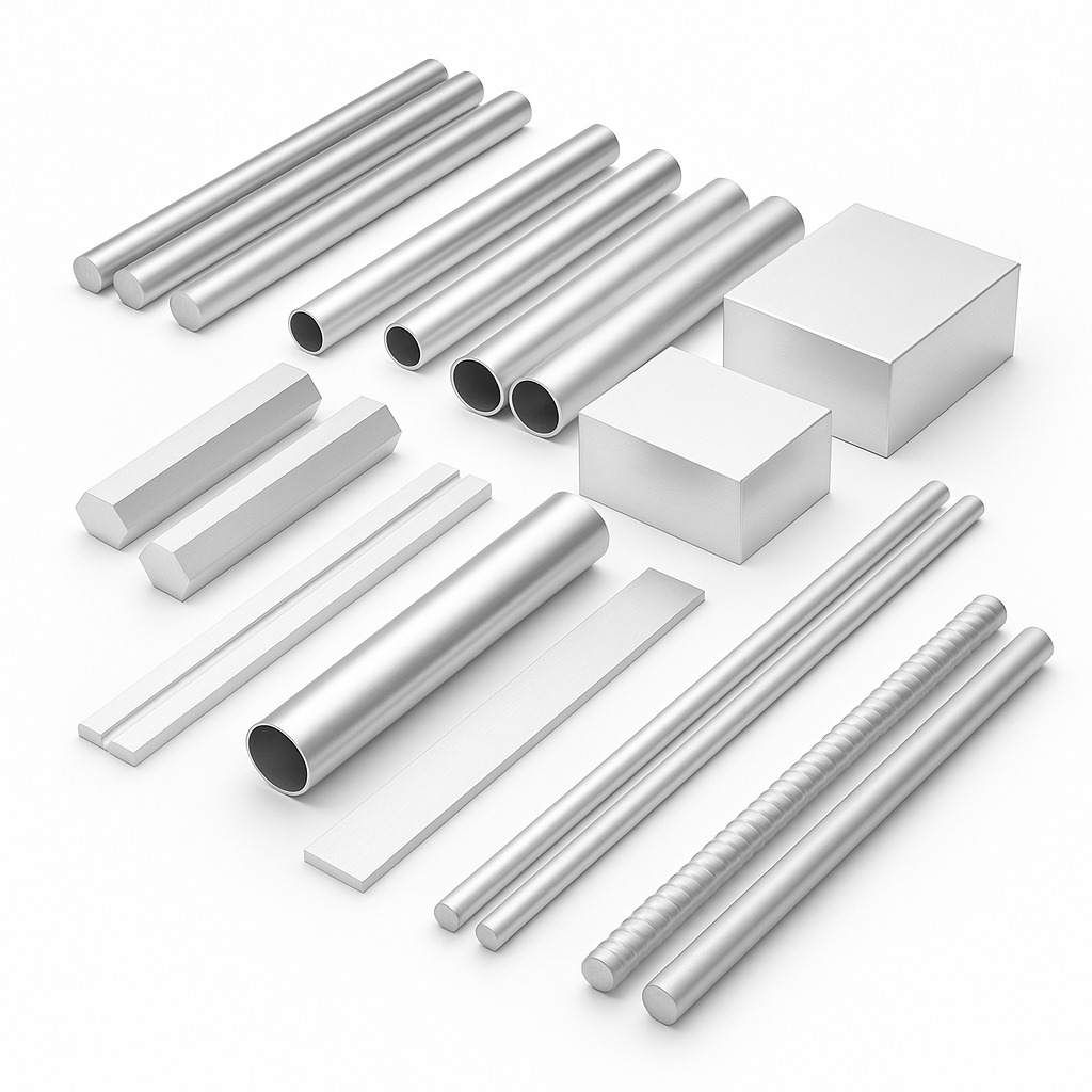aluminum raw material pipe, block, rod, flat bar and section