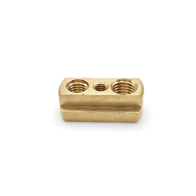 Brass CNC milled connector 