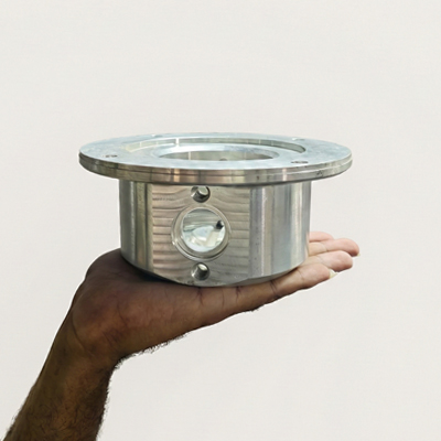 custom Large CNC machined aluminum part with turning and milling process