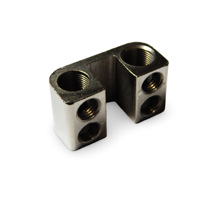 Brass CNC milled connector block