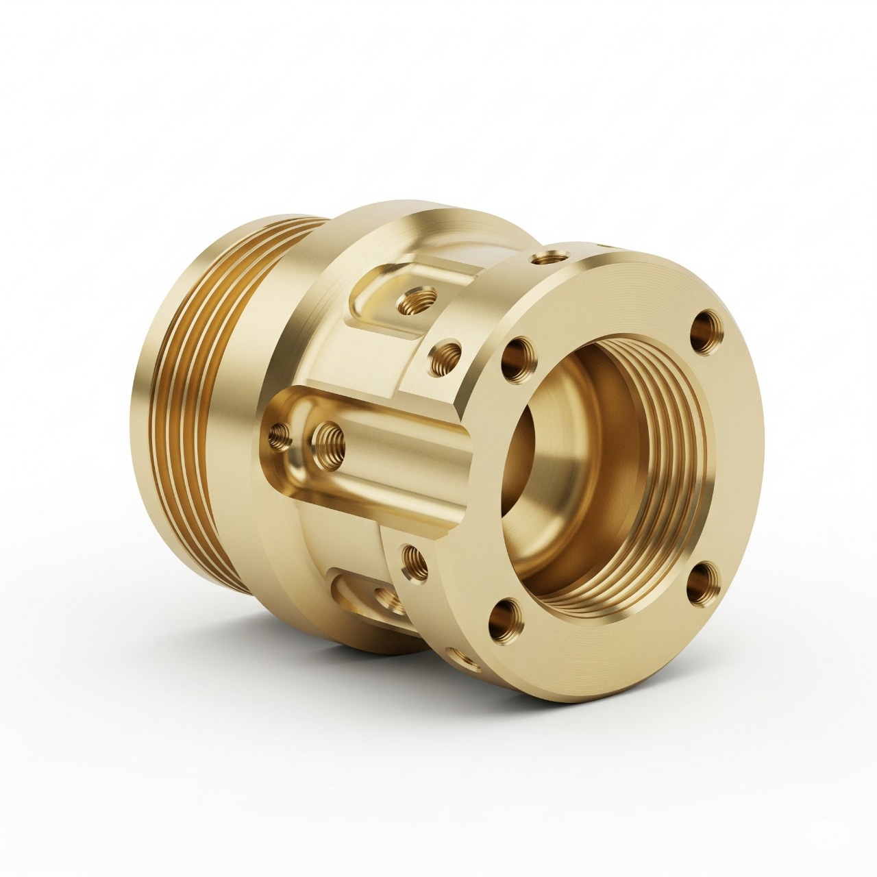 brass cnc turned and milled machining part