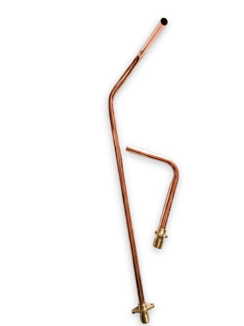 copper tube bends with brass adapter