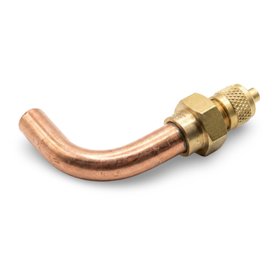 1/4 inch copper pipe bend charging valve