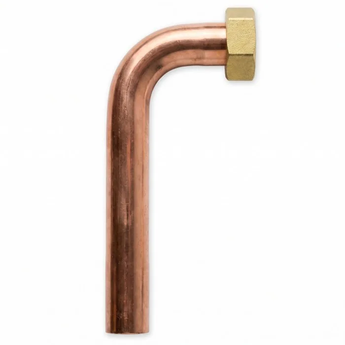 copper tube bends with brass nut