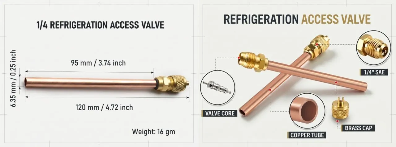 refrigeration access valve drawing