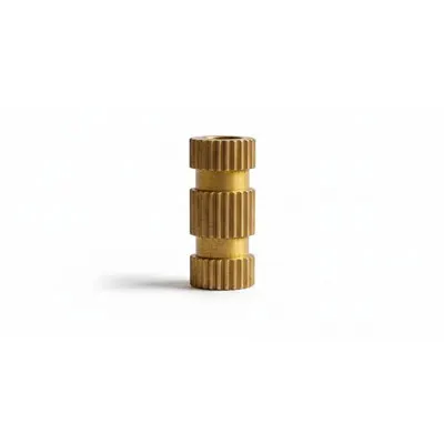 M6 Brass threaded insert with stright knurled 