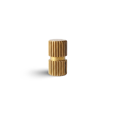 Brass blind threaded insert M6 with straight knurl