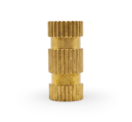 Straight knurled brass insert for thermoplastic plastic molding