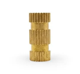 Straight knurled brass insert for thermoplastic plastic molding