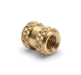 Brass Threaded Insert with Straight Knurling for Plastic Molding Applications