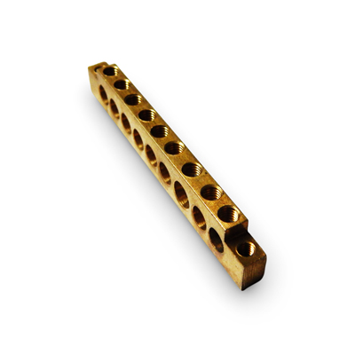 Compact brass neutral link with mounting holes