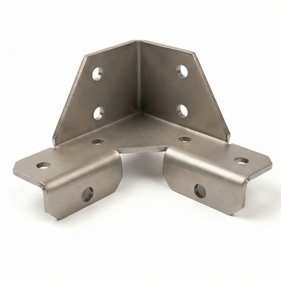 G90 galvanized steel sheet metal gusset with 90 degree bends